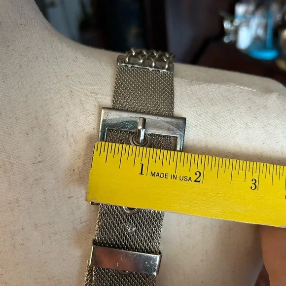 Vintage Silver Metal Mesh Chain Belt - Picture 3 of 4